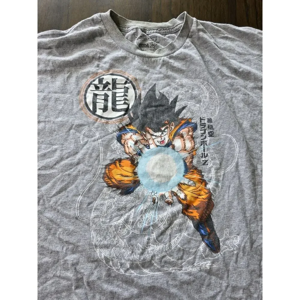 Dragon Ball Z Goku Kamehameha Graphic Tee Gray Adult 2XL Ripple Junction Fun - Picture 16 of 16